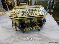 Petite Boite Bronze en marqueterie brune et laiton Boulle Epoque Napoléon III
