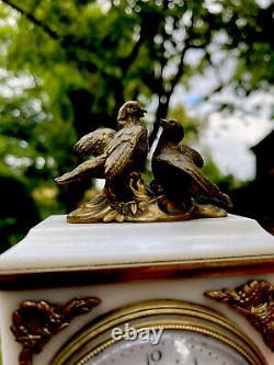 Petite Pendule Marbre Bronze Époque Napoléon III echappement a spiral