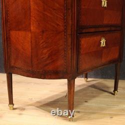 Petite commode meuble en bois dessus en marbre Napoleon III 19ème siècle bronze