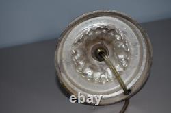 Pied de Lampe en Bronze Argenté Napoléon III Désargenté à Restaurer