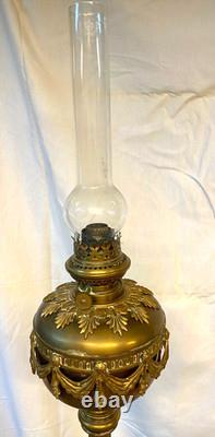 Pied de lampe formant table de fumeur style Napoléon III bronze et marbre