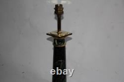 Pied de lampe marbre vert et bronze style Napoléon III (46532)