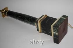 Pied de lampe marbre vert et bronze style Napoléon III (46532)