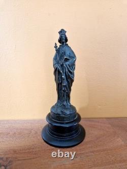 Pierre Auger Sculpture en bronze patiné Sainte Adélaide époque Napoléon III