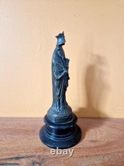 Pierre Auger Sculpture en bronze patiné Sainte Adélaide époque Napoléon III