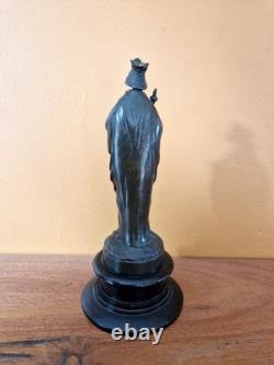 Pierre Auger Sculpture en bronze patiné Sainte Adélaide époque Napoléon III