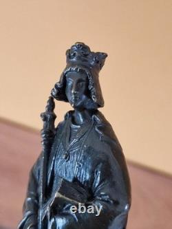 Pierre Auger Sculpture en bronze patiné Sainte Adélaide époque Napoléon III