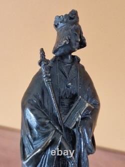 Pierre Auger Sculpture en bronze patiné Sainte Adélaide époque Napoléon III