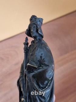 Pierre Auger Sculpture en bronze patiné Sainte Adélaide époque Napoléon III