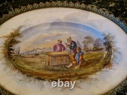Plat En Porcelaine Monture En Bronze