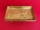 Plateau Bronze Napoleon Iii D&eacute;cor Lion Ail&eacute; Blason Pieds Elephant 25 X 15 Cms