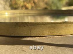 Plateau miroir ancien en bronze doré Époque Napoléon III France, vers 1860