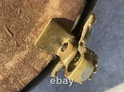 Plateau miroir ancien en bronze doré Époque Napoléon III France, vers 1860