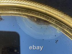 Plateau miroir ancien en bronze doré Époque Napoléon III France, vers 1860