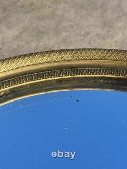 Plateau miroir ancien en bronze doré Époque Napoléon III France, vers 1860