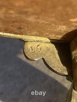 Plateau miroir ancien en bronze doré Époque Napoléon III France, vers 1860