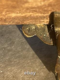 Plateau miroir ancien en bronze doré Époque Napoléon III France, vers 1860