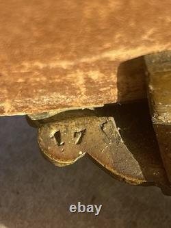 Plateau miroir ancien en bronze doré Époque Napoléon III France, vers 1860