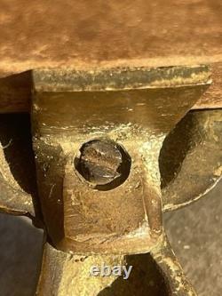 Plateau miroir ancien en bronze doré Époque Napoléon III France, vers 1860