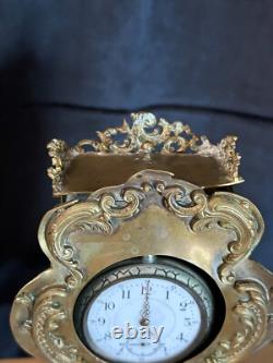 Porte montre Napoléon III Modèle cartel rocaille Bonze ciselé 1870