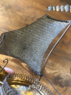 Présentoir Napoléon III Cave à Vin Ancien Bronze Doré Bateau Globe de Marié