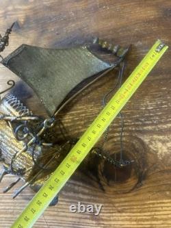 Présentoir Napoléon III Cave à Vin Ancien Bronze Doré Bateau Globe de Marié