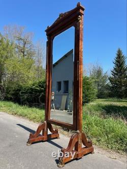 Psyché Empire Bronze Doré Cariatide Retour d Égypte Miroir XIXeme Napoléon III