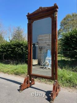 Psyché Empire Bronze Doré Cariatide Retour d Égypte Miroir XIXeme Napoléon III