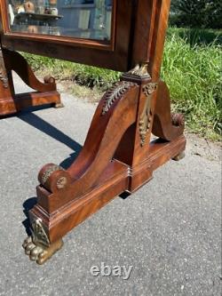 Psyché Empire Bronze Doré Cariatide Retour d Égypte Miroir XIXeme Napoléon III