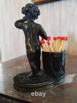 Pyrogène en Bronze Enfant Musicien au Tambour