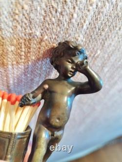 Pyrogène en Bronze Enfant Musicien au Tambour