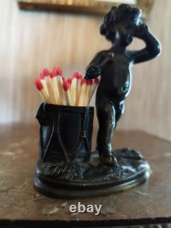 Pyrogène en Bronze Enfant Musicien au Tambour