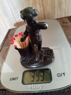 Pyrogène en Bronze Enfant Musicien au Tambour