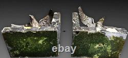 R. Richard Paire Serres Livres Aigles Bronze Patine Eagles Bookends Xixème