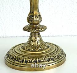 RARE Bougeoir Flambeau Empire Chérubins Bronze Doré Napoléon III XIXème