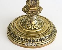 RARE Bougeoir Flambeau Empire Chérubins Bronze Doré Napoléon III XIXème