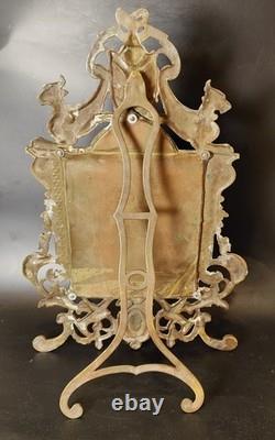 RARE grand cadre ancien bronze Napoléon 3 porte photo GRIFFON CHIMERE XIX frame
