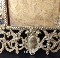 RARE grand cadre ancien bronze Napoléon 3 porte photo GRIFFON CHIMERE XIX frame