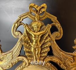 RARE grand cadre ancien bronze Napoléon 3 porte photo GRIFFON CHIMERE XIX frame