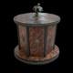 Rare Cave à Cigares Tournante Napoléon Iii Bois Loupe & Bronze Doré- Circa 1870