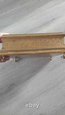 Rare Grand Coffret Bronze Email Sur Cuivre Boite A Bijoux