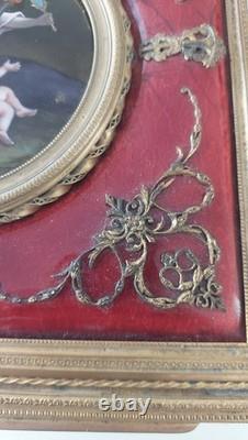 Rare Grand Coffret Bronze Email Sur Cuivre Boite A Bijoux