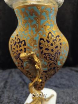 Rare Grand vase émail cloisonné sur tigre en bronze, France, XIXème