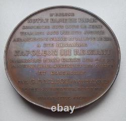 Rare Medaille Napoleon III 1864 Restauration Cathedrale Notre Dame De Paris