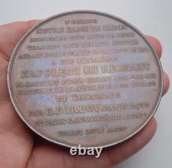 Rare Medaille Napoleon III 1864 Restauration Cathedrale Notre Dame De Paris