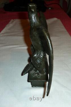 Rare Sculpture Aigle De Drapeau Modéle 1804 En Bronze Rééditer Sur Napoléon III
