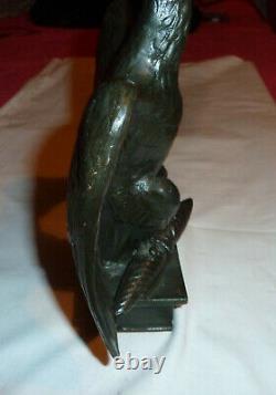 Rare Sculpture Aigle De Drapeau Modéle 1804 En Bronze Rééditer Sur Napoléon III