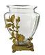 Rare! Superbe Vase En Cristal Sur Monture En Bronze Doré Signé E. Enot