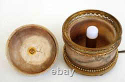 Rare VEILLEUSE en Albâtre et Bronze Ciselé et Doré d'Epoque Napoléon III