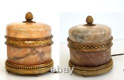 Rare VEILLEUSE en Albâtre et Bronze Ciselé et Doré d'Epoque Napoléon III